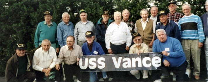 crew at the 1999 reunion in Yarmouth, MA