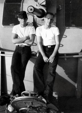 This is a photo of Ernie Travers (r) and Lenny Alvey (l) on board the Vance in 1966 , Carolyn Travers travers00.jpg
